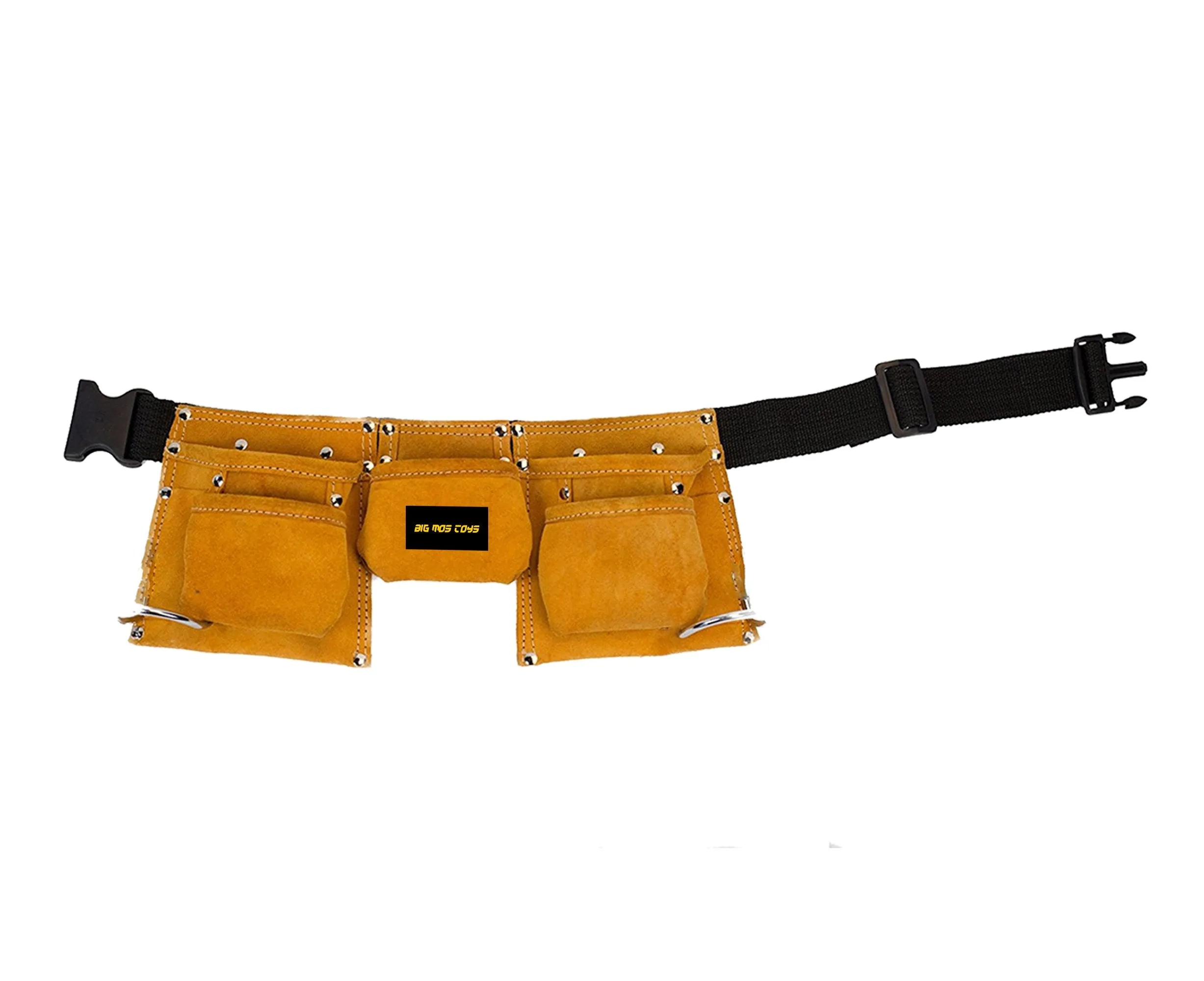 Tool Belt - Kids Brown Faux Suede Pretend Play Belt for Tools with Adjustable Strap