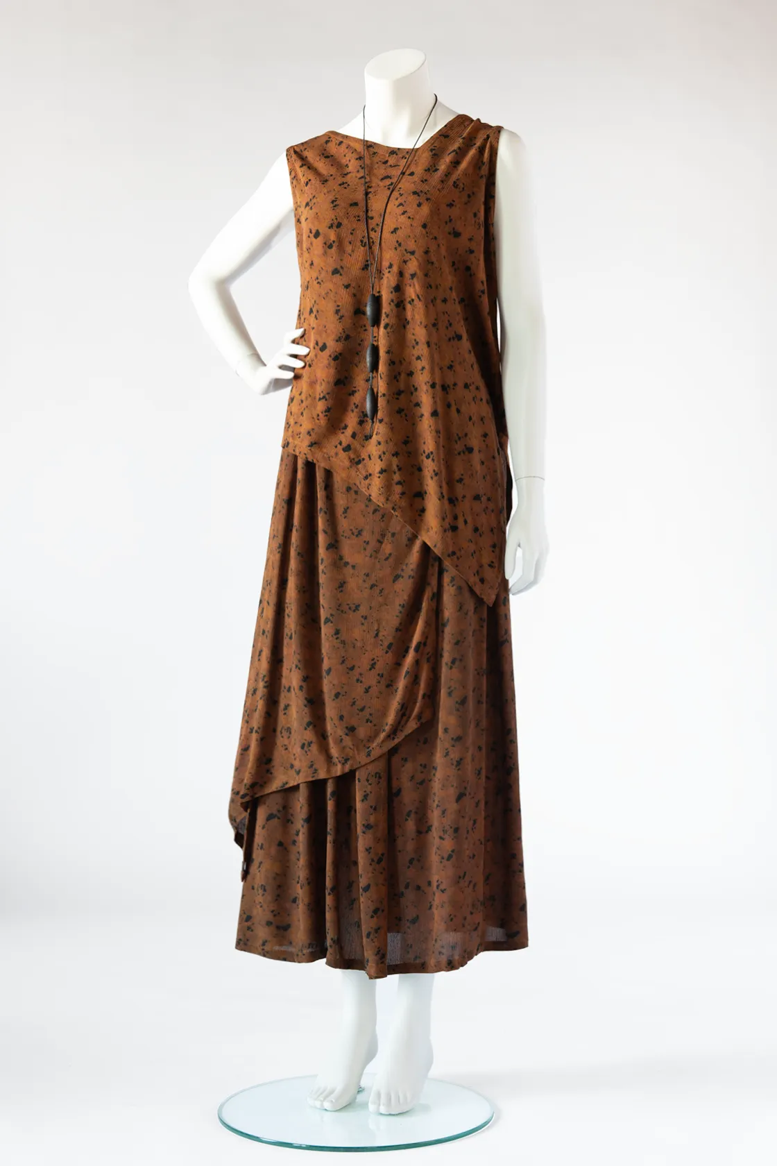 Two Layer Skirt in Rust Terrazzo