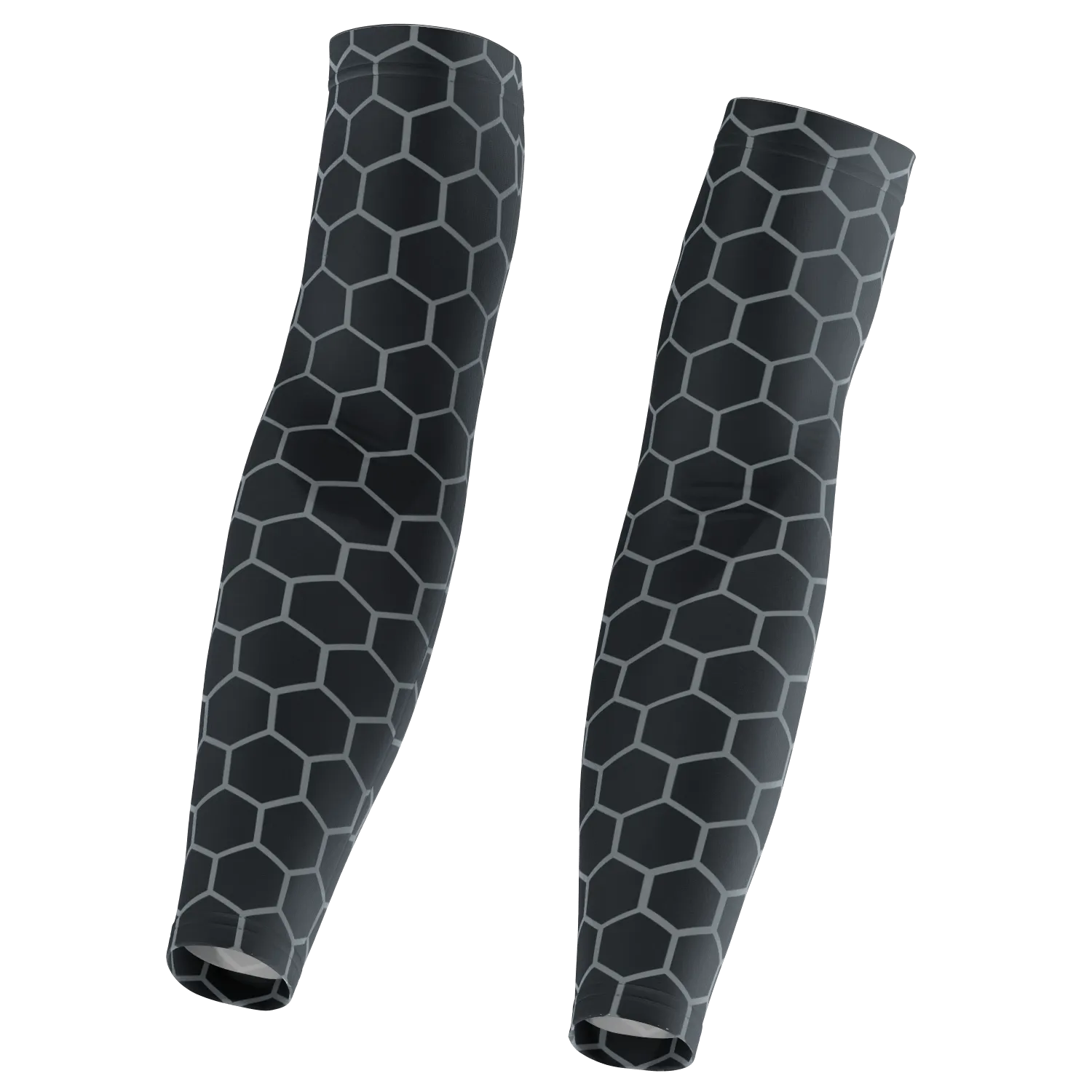 Unisex Black Honeycomb Quick Dry Cycling Arm-Warmers