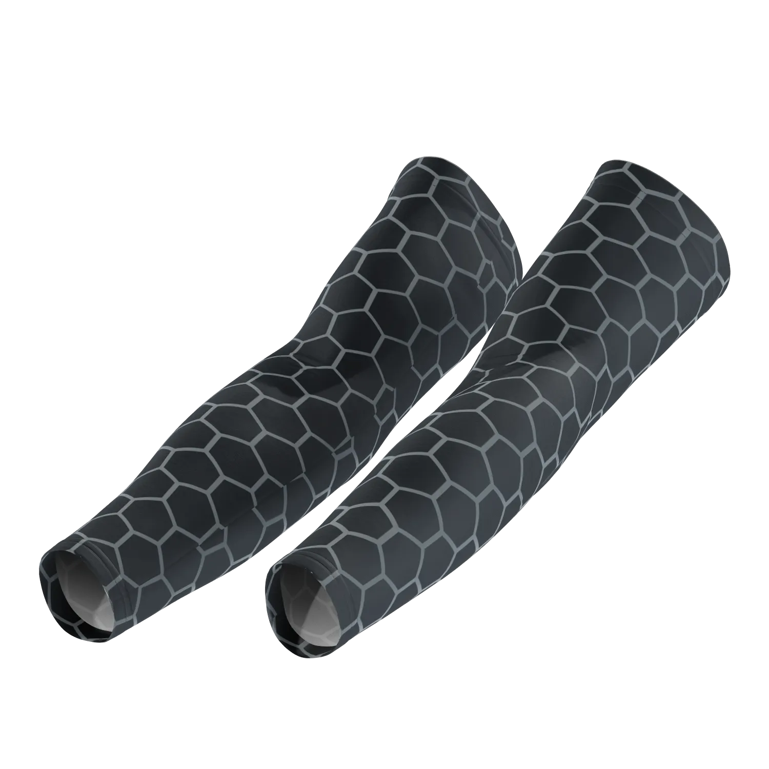 Unisex Black Honeycomb Quick Dry Cycling Arm-Warmers