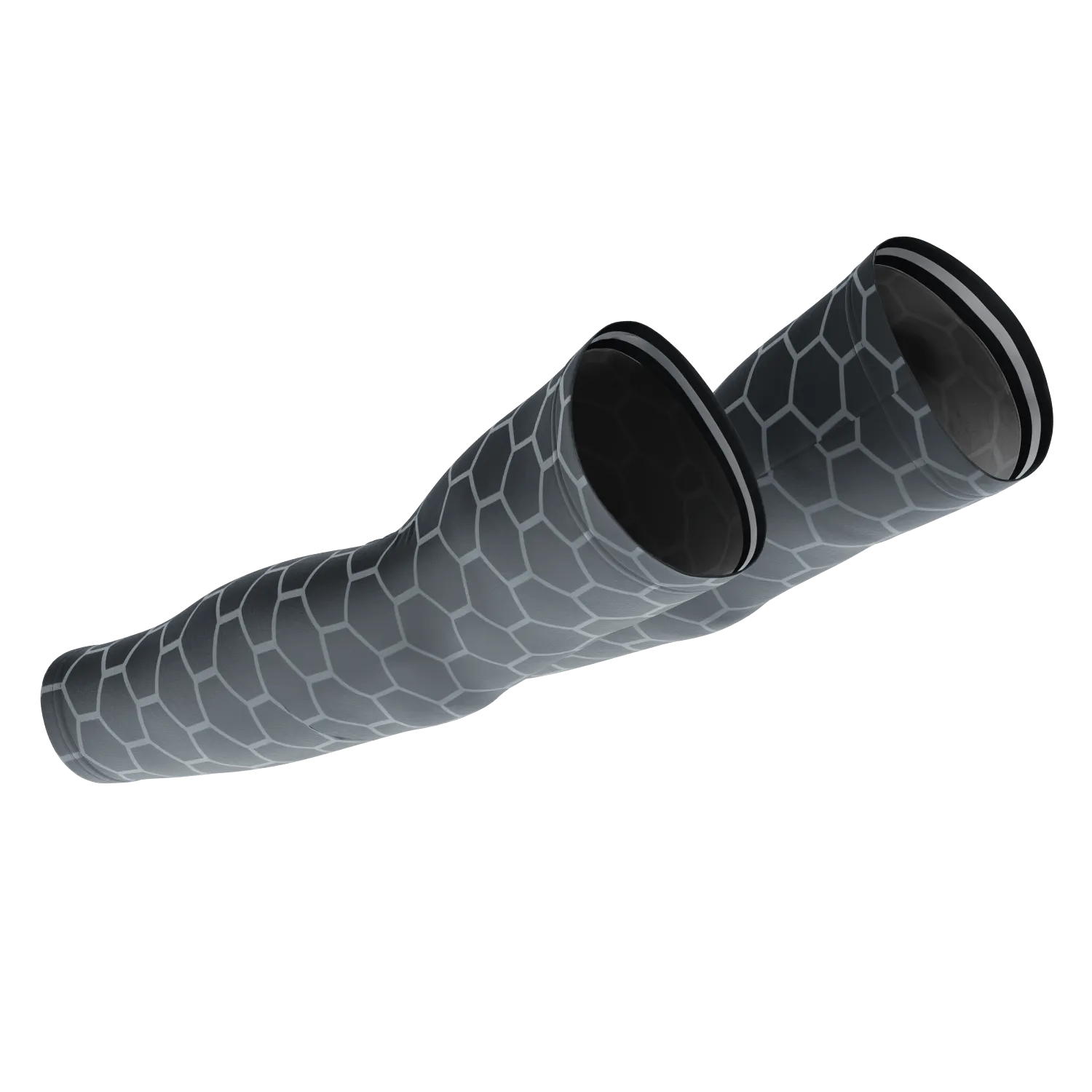 Unisex Black Honeycomb Quick Dry Cycling Arm-Warmers