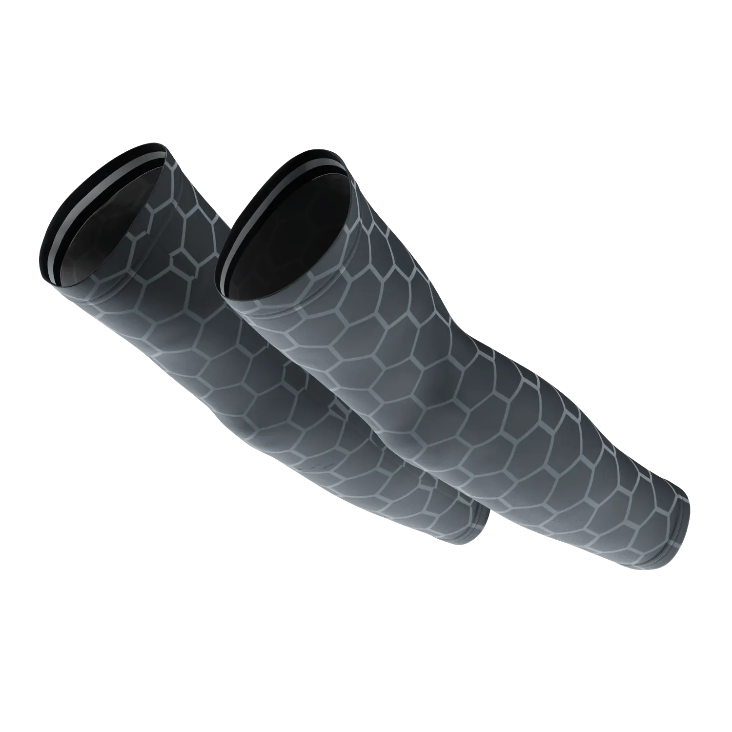 Unisex Black Honeycomb Quick Dry Cycling Arm-Warmers