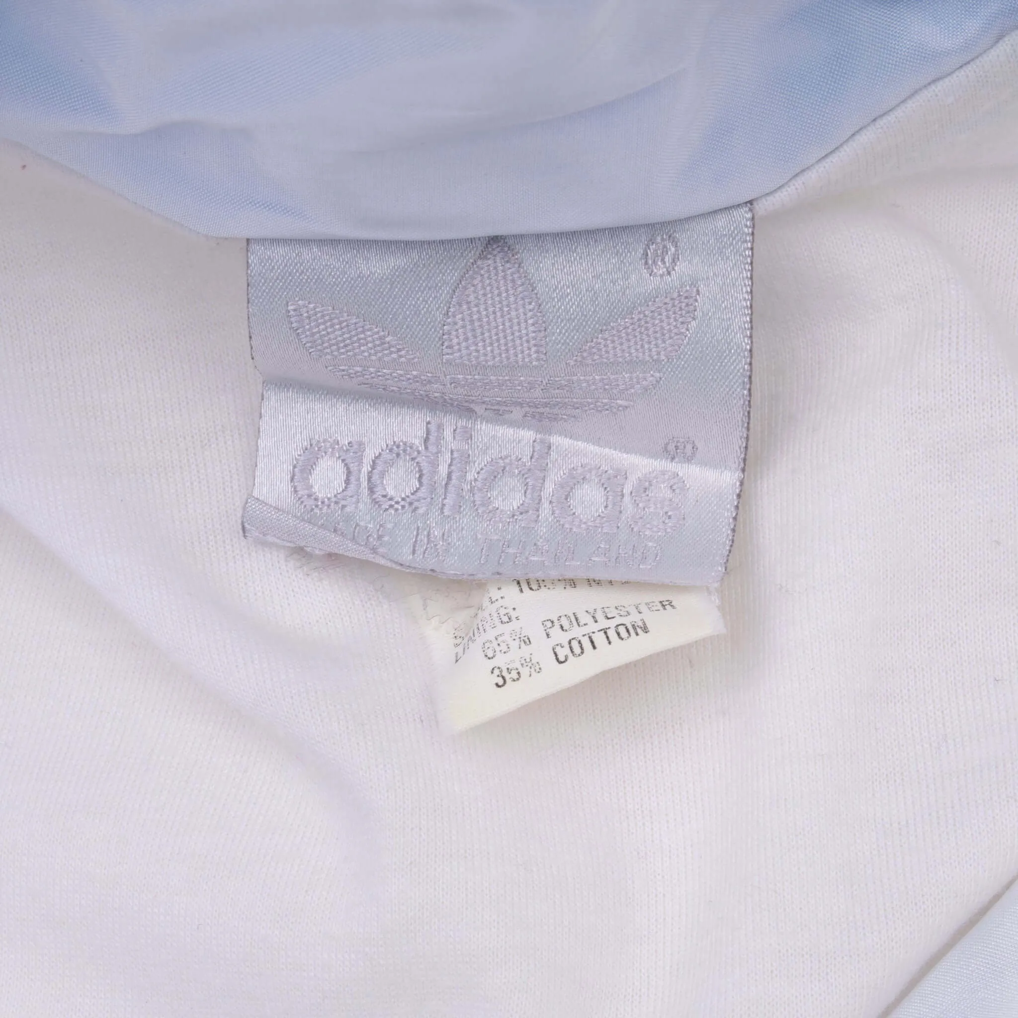 VINTAGE ADIDAS BLUE AND BLUE TRACK JACKET 1980S LARGE
