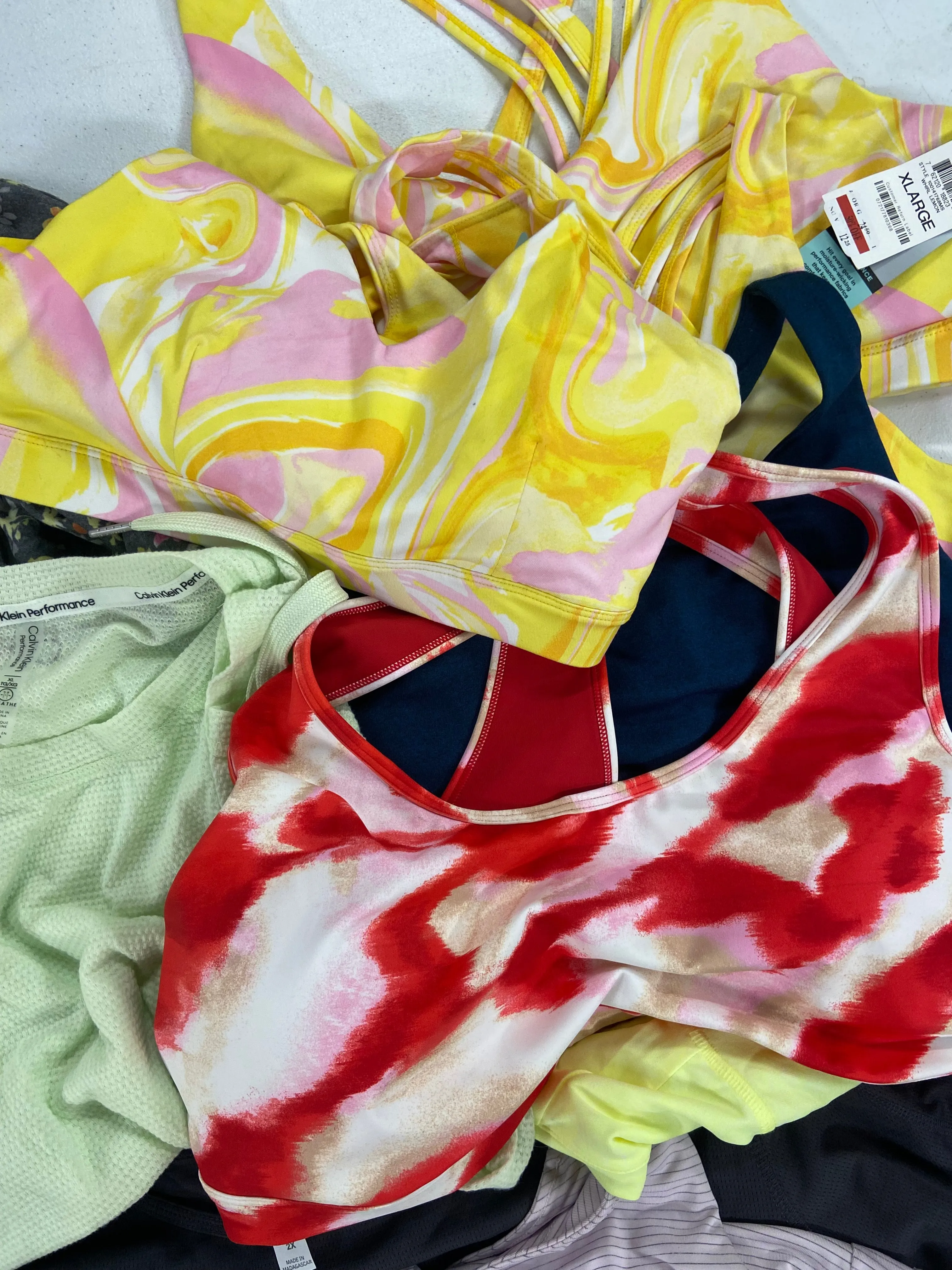 Women's Clothing Activewear Wholesale Lot, CALVIN KLEIN, UNDER ARMOUR, SKECHERS, IDEOLOGY, 19 items, Shelf Pulls, MSRP $504