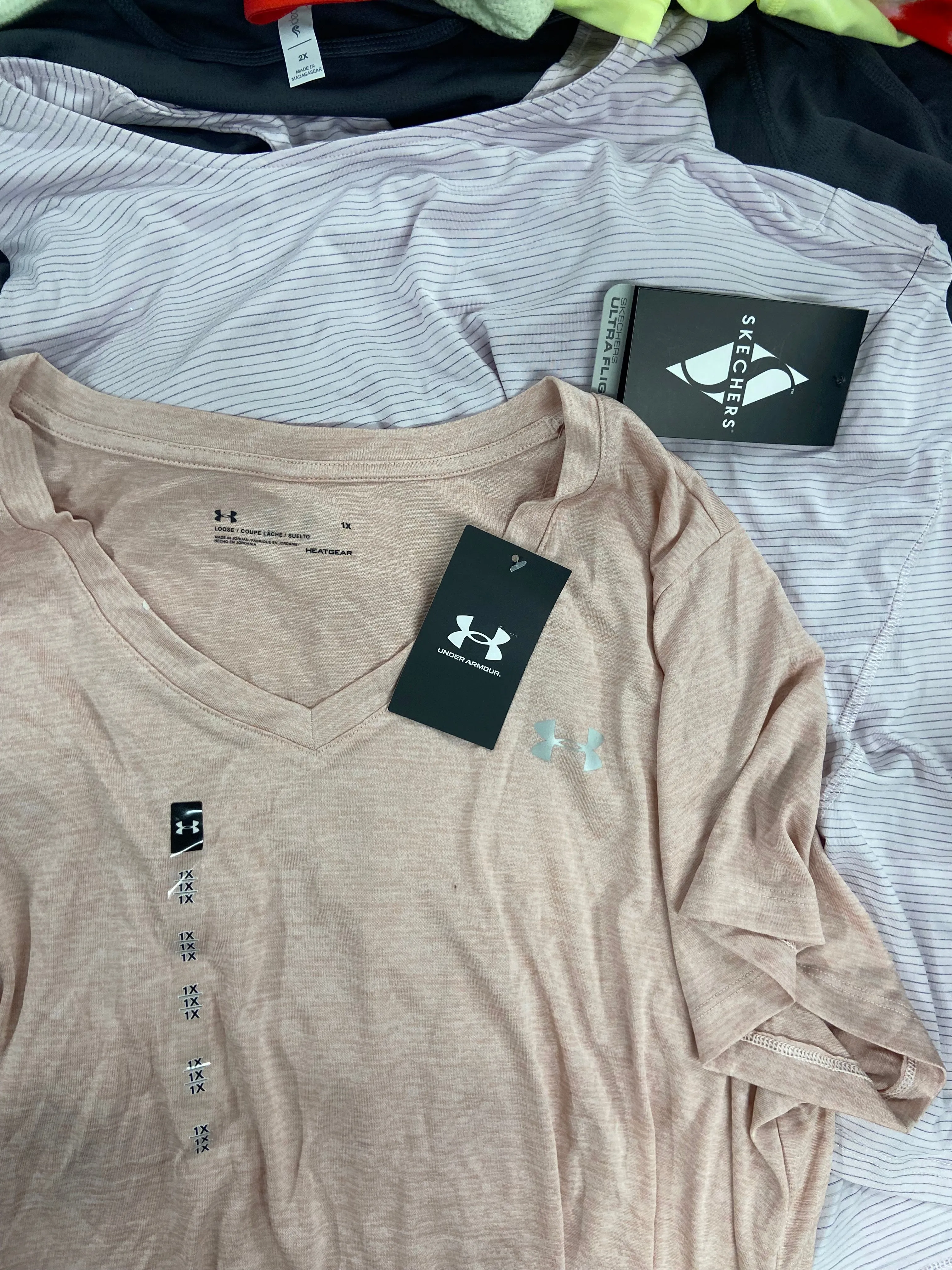 Women's Clothing Activewear Wholesale Lot, CALVIN KLEIN, UNDER ARMOUR, SKECHERS, IDEOLOGY, 19 items, Shelf Pulls, MSRP $504