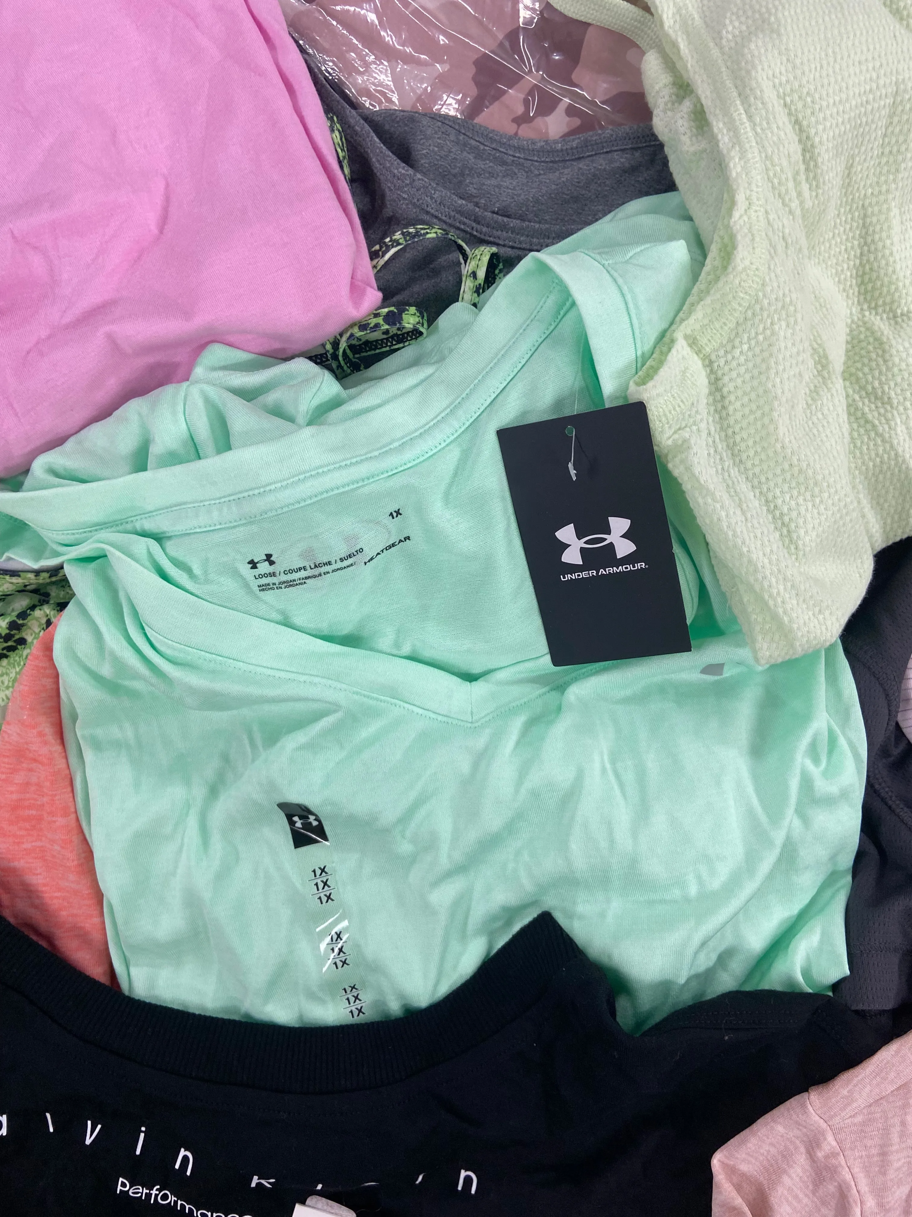 Women's Clothing Activewear Wholesale Lot, CALVIN KLEIN, UNDER ARMOUR, SKECHERS, IDEOLOGY, 19 items, Shelf Pulls, MSRP $504
